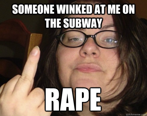 photo caption - Someone Winked At Me On The Subway Rape quickmeme.com