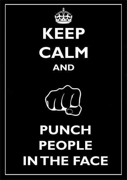 signage - Keep Calm And are Punch People In The Face