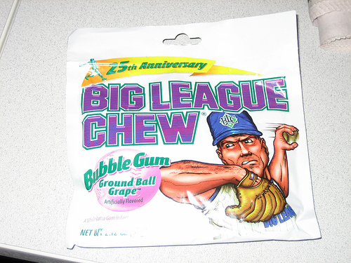 big league chew - che Anwer any Big League Chew wbble Gum Ground Ball Grape Artificially Flavored Net We