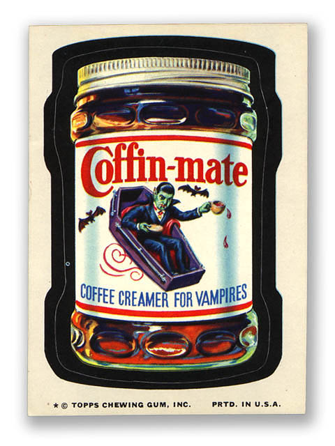 halloween wacky packages - Coffinmate Coffee Creamer For Vampires Topps Chewing Gum, Inc. Prtd. In U.S.A.