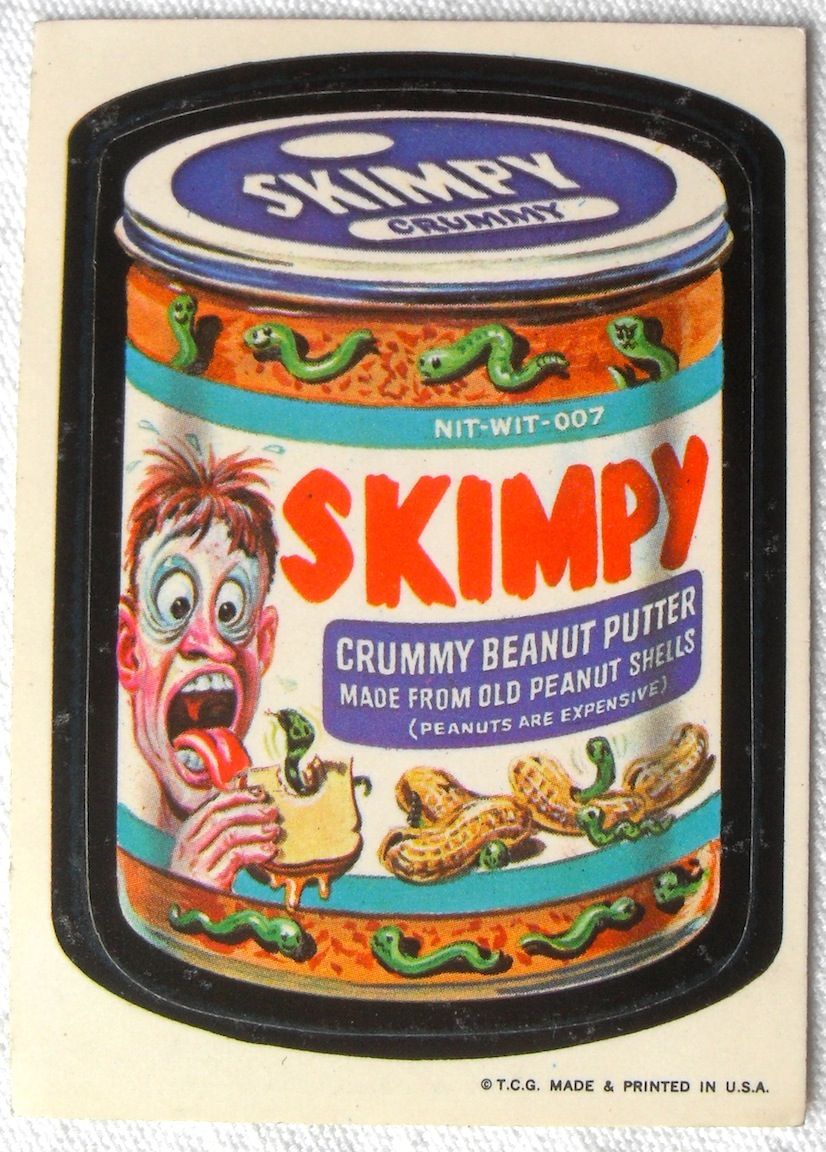 vintage wacky packages - Com NitWit007 Skimp Crummy Beanut! Beanut Putter Made From Oldp De From Old Peanut She Peanuts Are Exp Are Expensive T.C.G. Made & Printed In U.S.A.