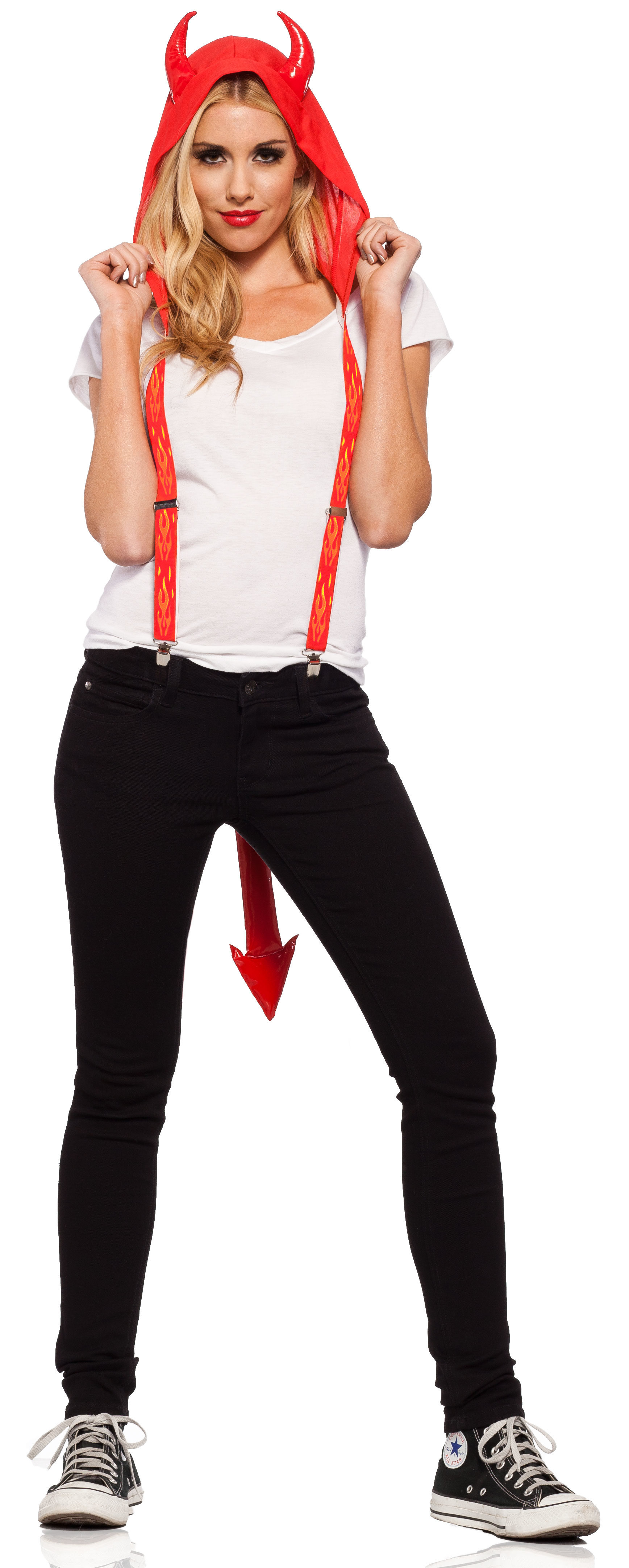red suspenders costume