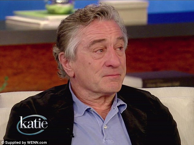 robert de niro tears - katie Supplied by Wenn.com