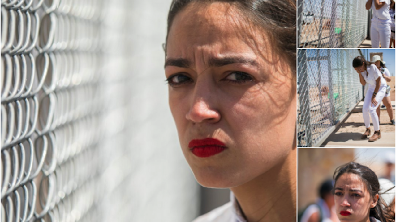 aoc crying at border