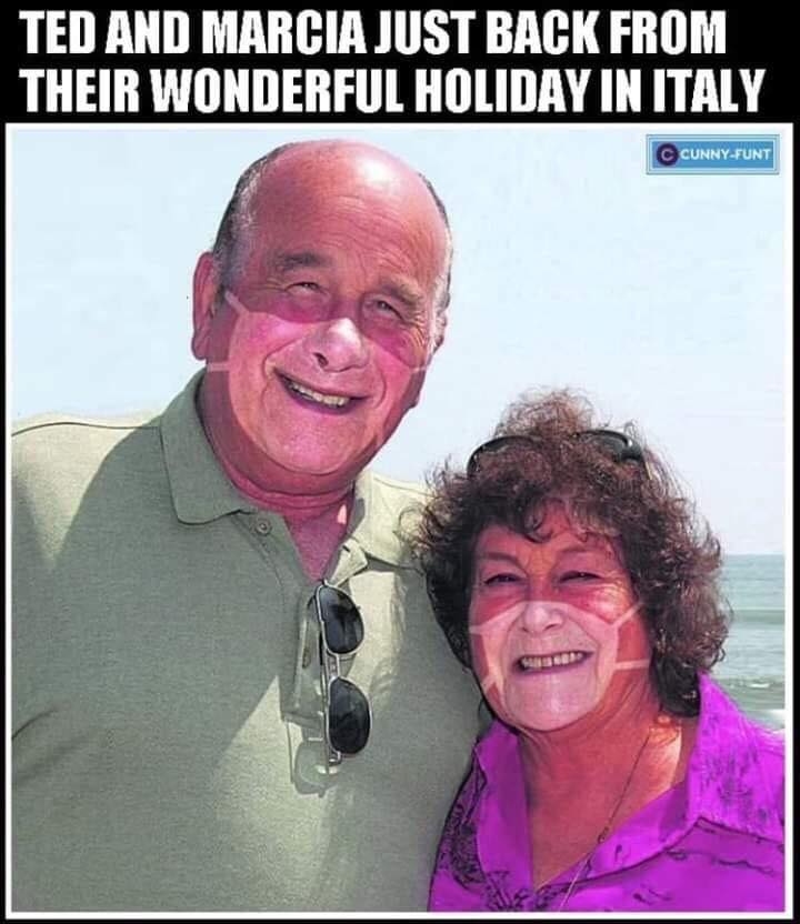 photo caption - Ted And Marcia Just Back From Their Wonderful Holiday In Italy C CunnyFunt