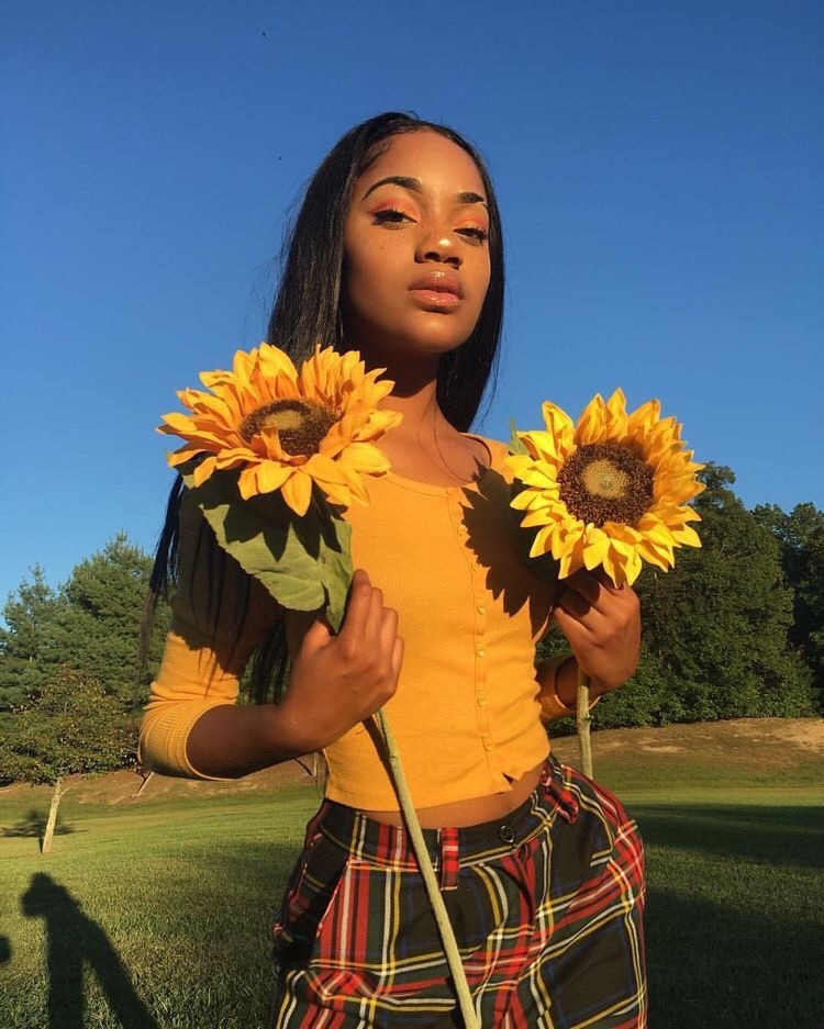 golden hour aesthetic black girl