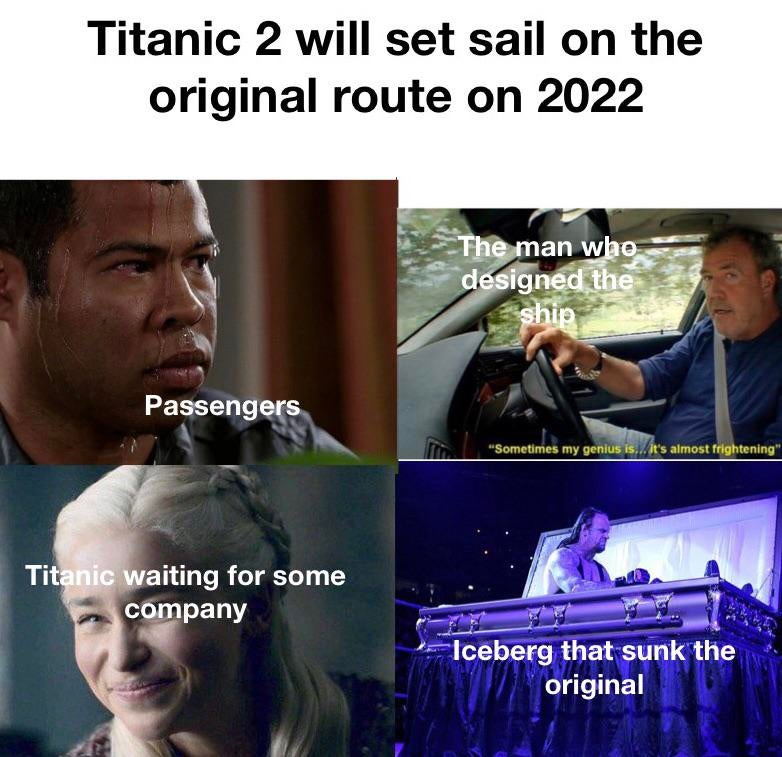 video - Titanic 2 will set sail on the original route on 2022 The man who designed the ship Passengers "Sometimes my genius is, it's almost frightening Titanic waiting for some company Iceberg that sunk the original