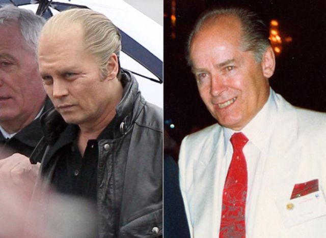 You know him, because it's Johnny Depp. These pictures were taken on the set of the movie "Black Mass", based on the life of convicted Irish mobster, Whitey Blugera.