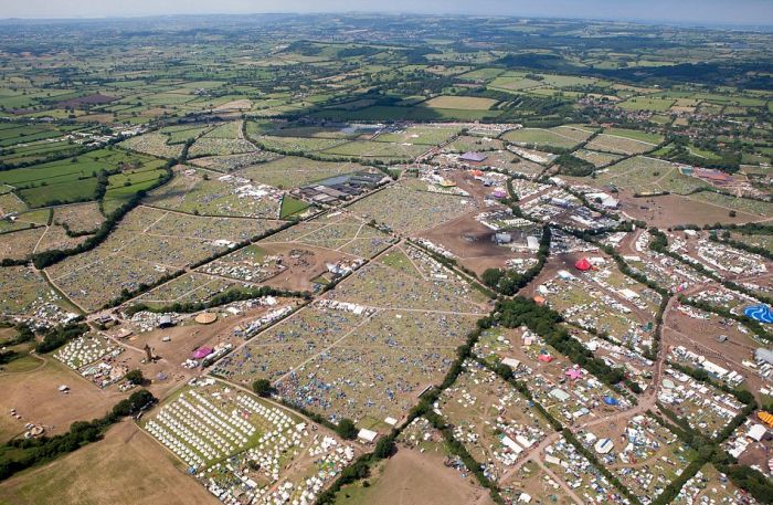 glastonbury site after festival