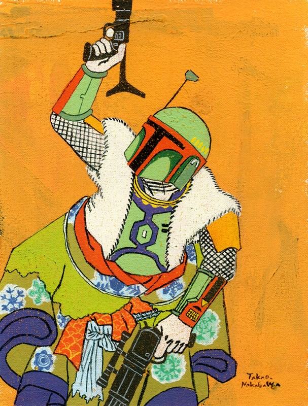 Pop Culture Characters Painted in the Style of Feudal Japan