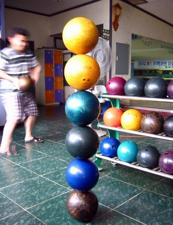 balanced bowling balls -