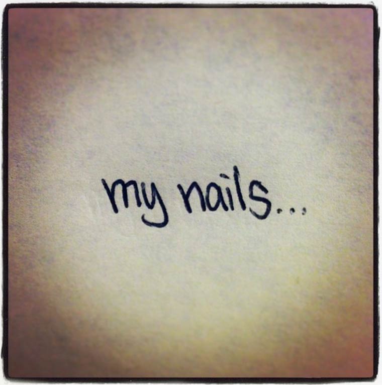 calligraphy - my nails..