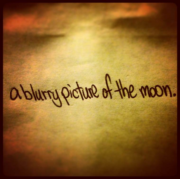 morning - ablurry picture of the moon.