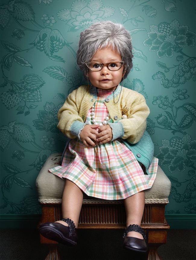 Photos Of Adorable Toddlers Made To Look Like Seniors