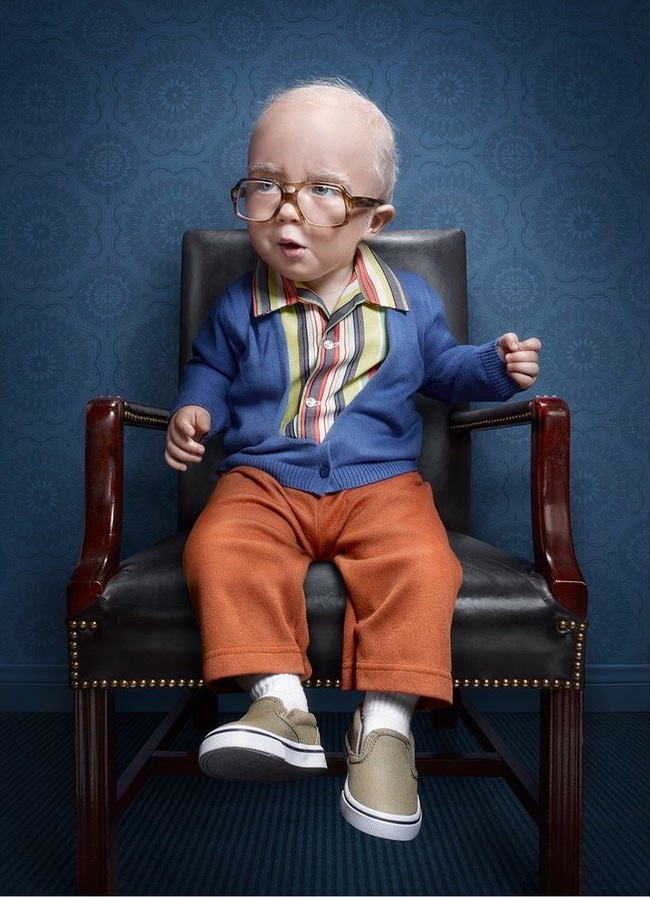 Photos Of Adorable Toddlers Made To Look Like Seniors