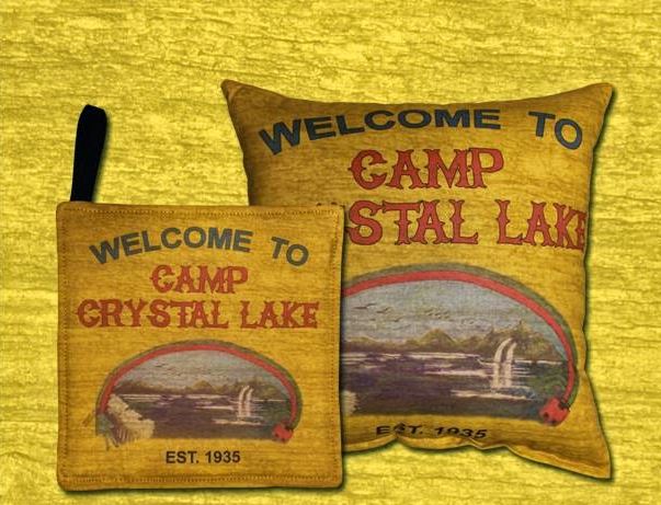Camp Crystal Lake Pillow And Pot Holder To Remember Where A Bunch Of Kids Were Murdered