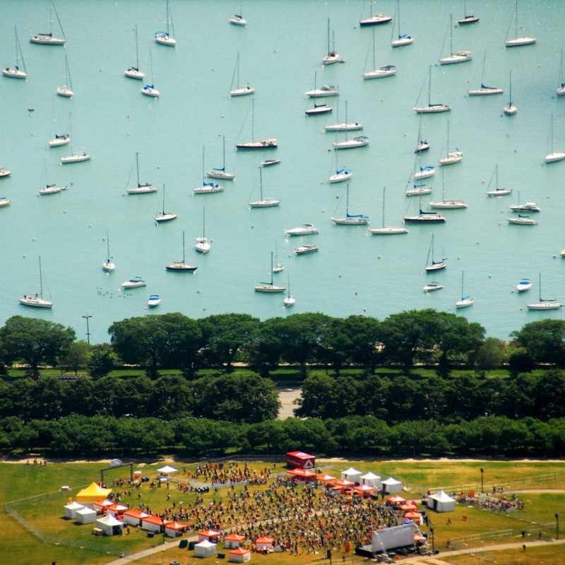 The perspective makes it appear that the ships are flying