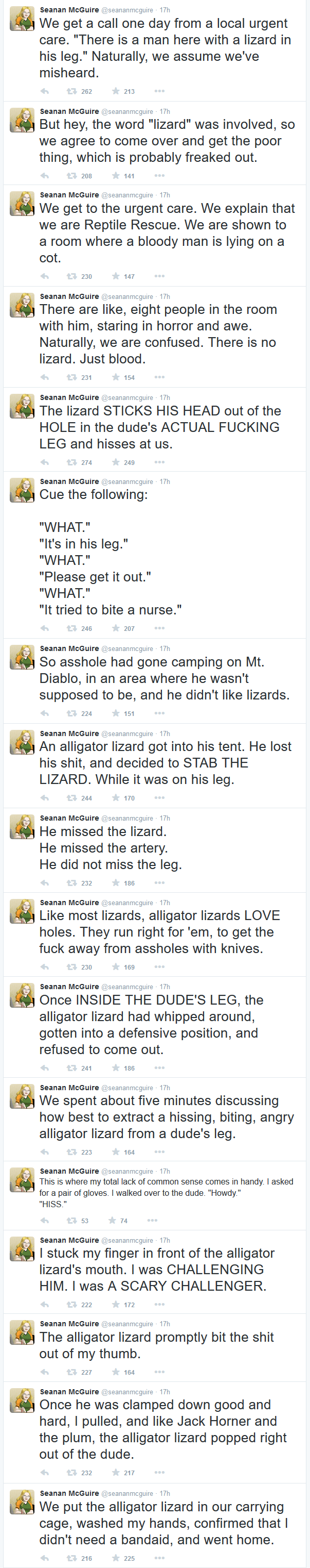 random pic alligator lizard story