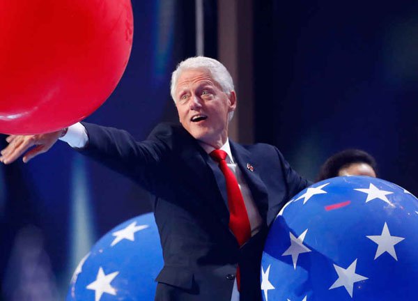 Last night at the DNC a shit load of balloons were dropped to close out the convention.