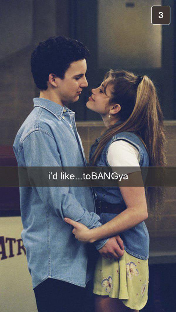 90s snapchat cory and topanga young - i'd ...to BANGya