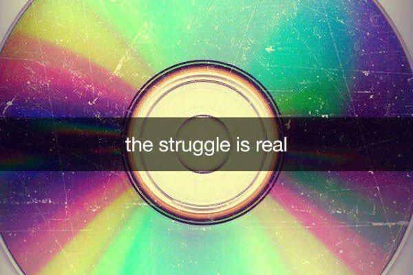 90s snapchat compact disc - the struggle is real