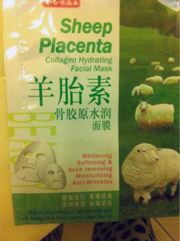 grass - 3 Sheep Placenta Collagen Hydrating Facial Mask Ki The Whitening Softening & Acne removing Moisturizing AntiWrinkles Matu lomtring vidume chat chiel w fu qua u strade o