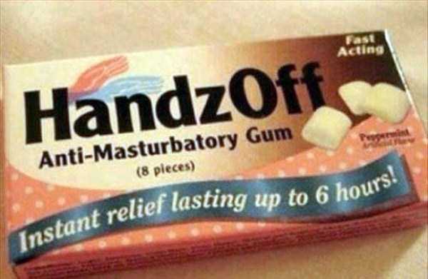 snack - Fast HandzOff AntiMasturbatory Gum 8 pieces at relief lasting up to 6 hours Instant relief le