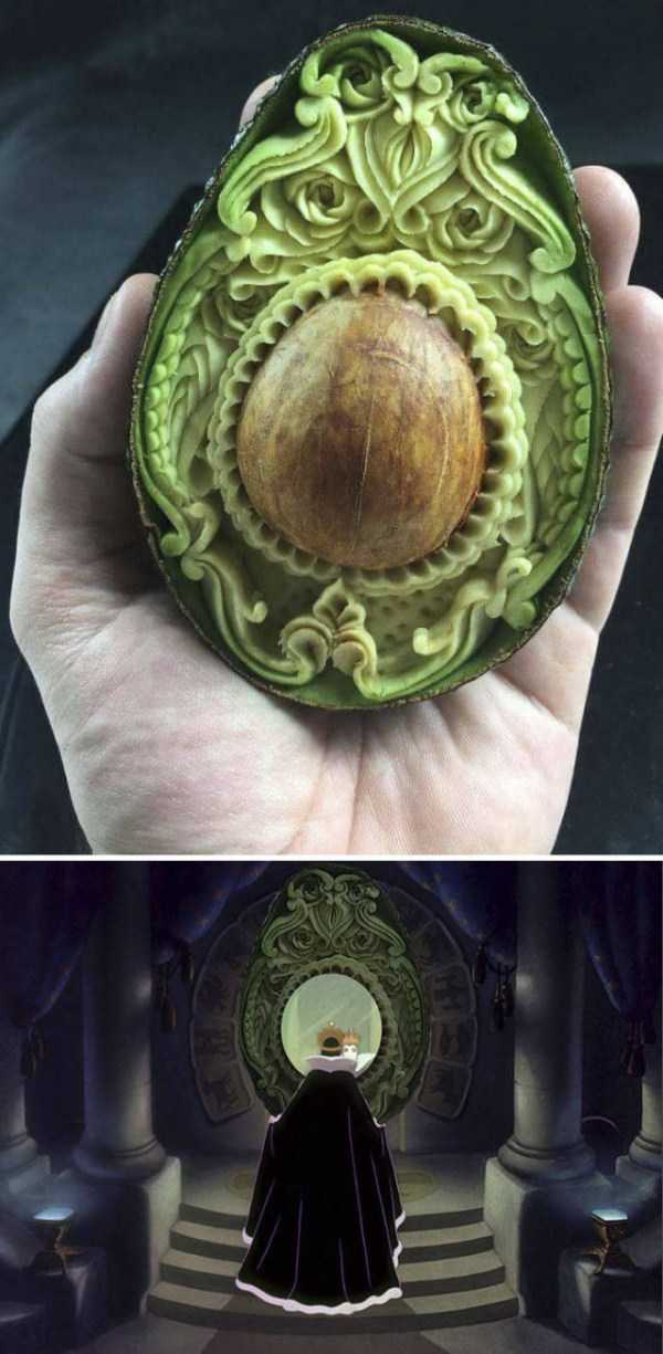 hand carved avocado