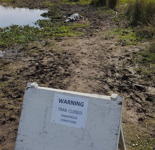 soil - Warning Trail Closed Dangerous Conditions