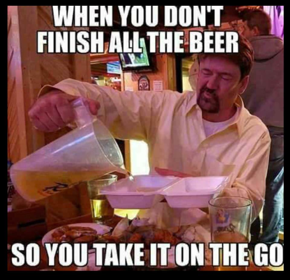 photo caption - When You Don'T Finish All The Beer So You Take It On The Go