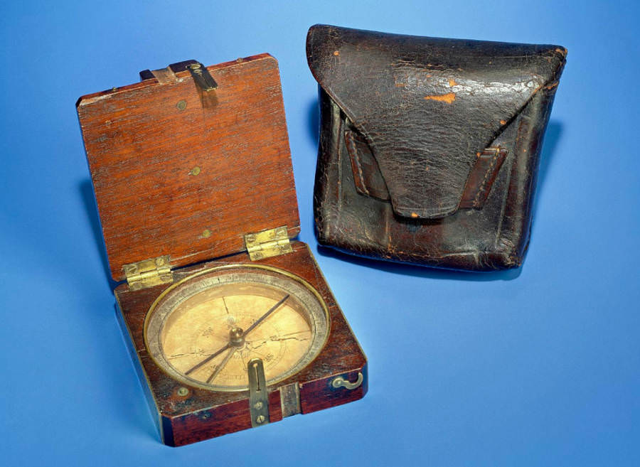 Lewis And Clark's Compass -Meriwether Lewis purchased this instrument in 1803 for a pending expedition into northwestern America. This silver-plated pocket compass (purchased for $5) was kept by Clark as a memento and later gifted to his friend, Capt. Robert A. McCabe whose heirs donated it in 1933 to the Smithsonian Institution.