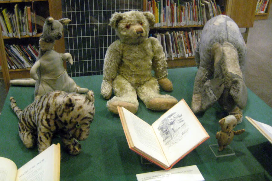 The Real Winnie The Pooh And Friends -Before Walt Disney turned Pooh and his friends into famous animated characters, they were very real - as was Christopher Robin Milne. The boy, living in England, received the bear for his first birthday from his father, author A.A. Milne. The toys were brought to the United States in 1947, and in 1987 they were donated to The New York Public Library.
