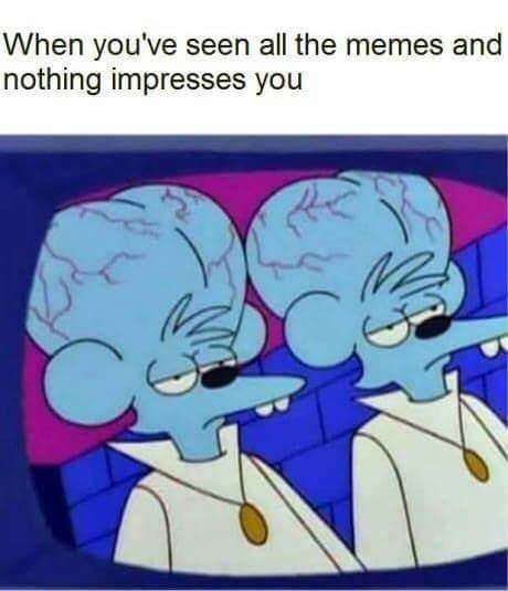 you ve seen all the memes - When you've seen all the memes and nothing impresses you