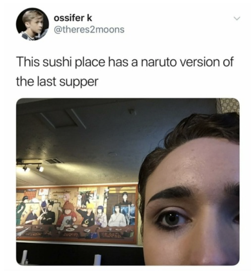 naruto - ossiferk This sushi place has a naruto version of the last supper