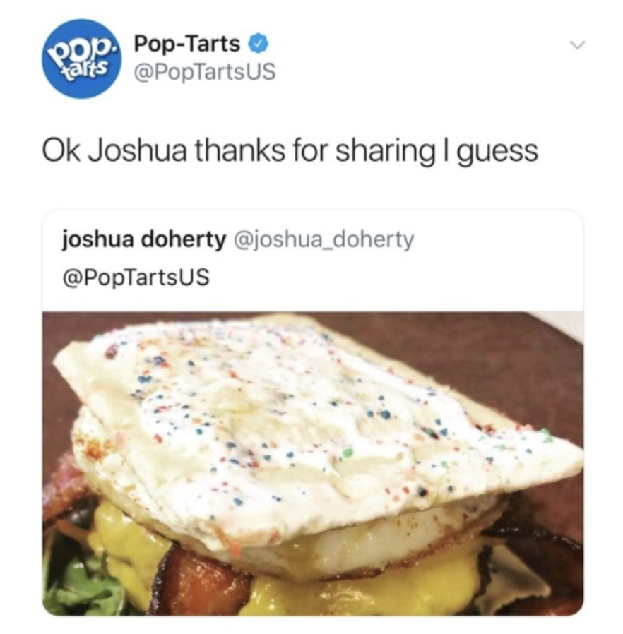 pop tart sandwich - pop. PopTarts Parts Ok Joshua thanks for sharing I guess joshua doherty
