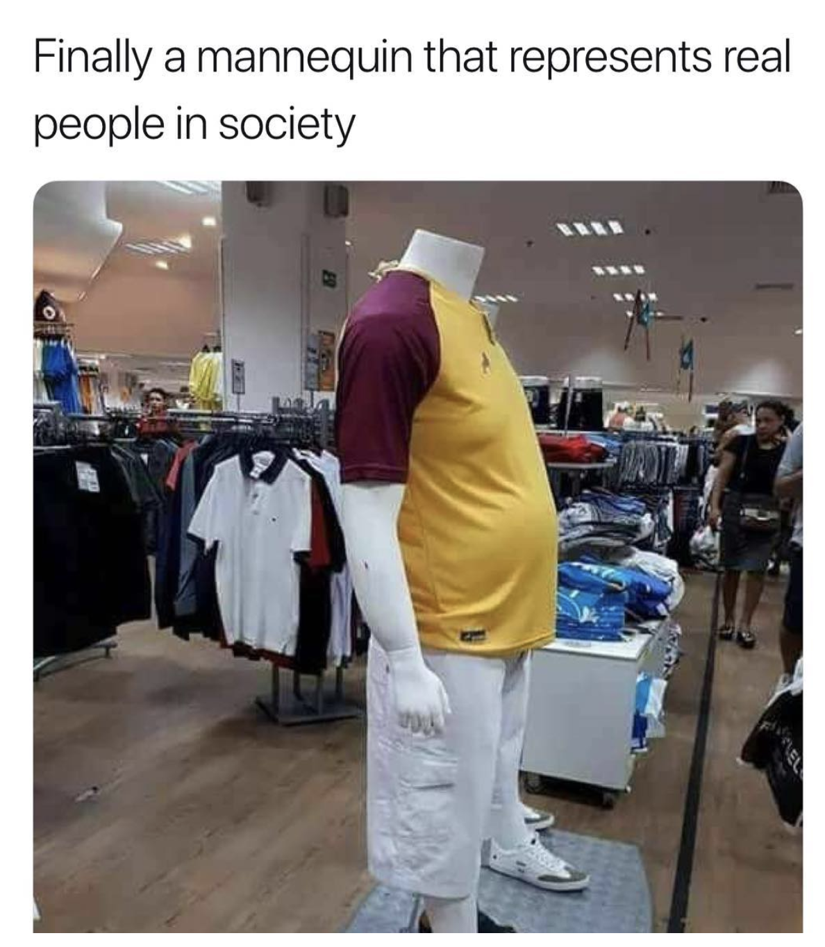 dad bod mannequin - Finally a mannequin that represents real people in society