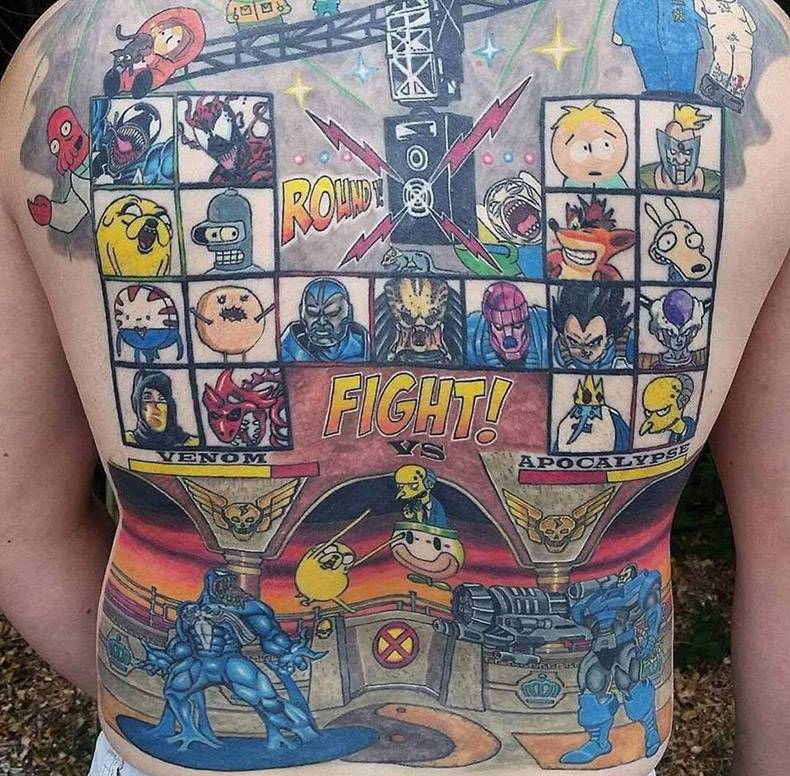 game tattoo back - in Co Da Fight! A Alypse