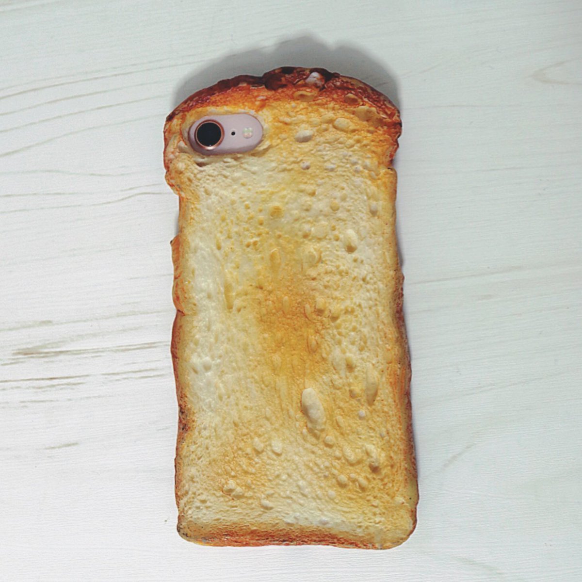 funny picture of phone case that looks like buttered toast