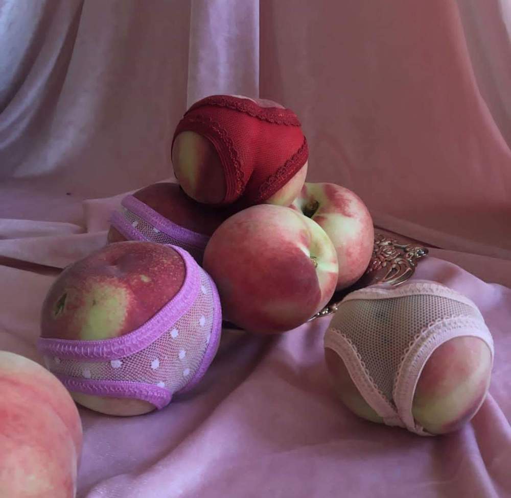 small underwear panties on peaches