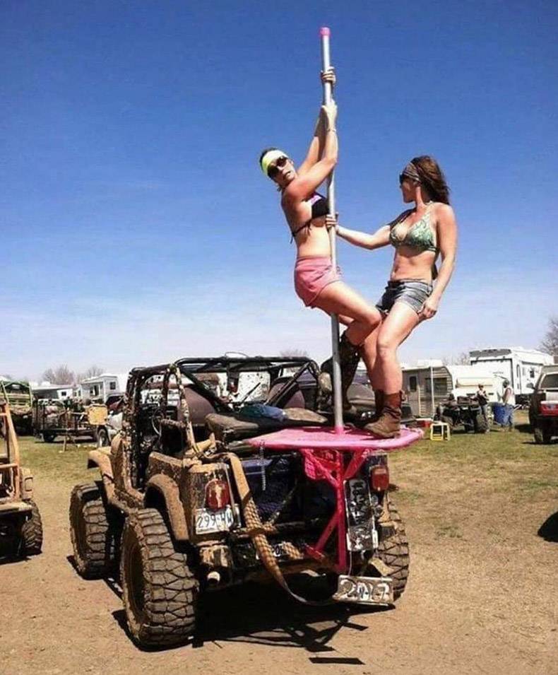 jeep with stripper pole