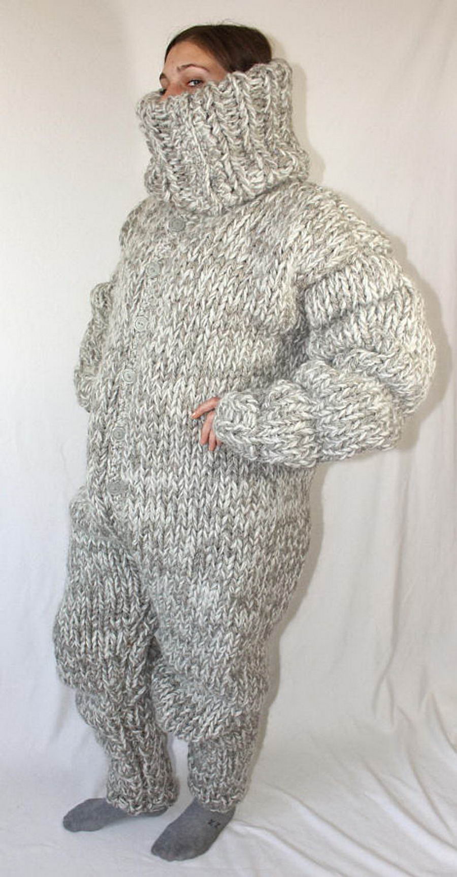 giant adult knitted onesie