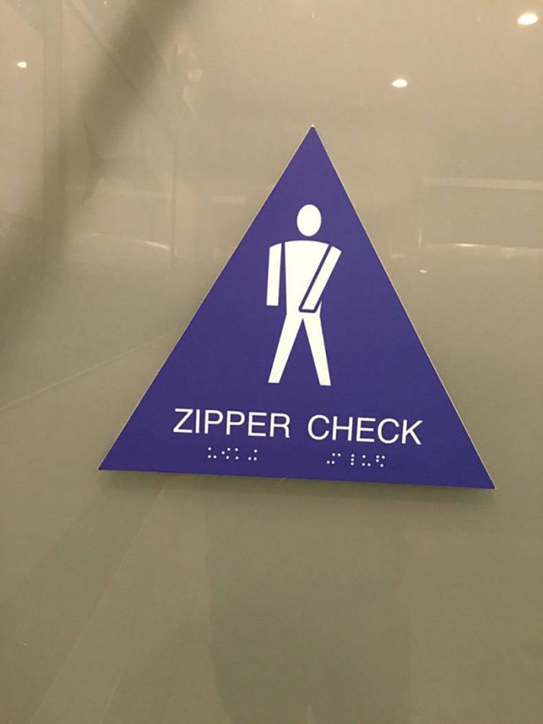 signage - Zipper Check