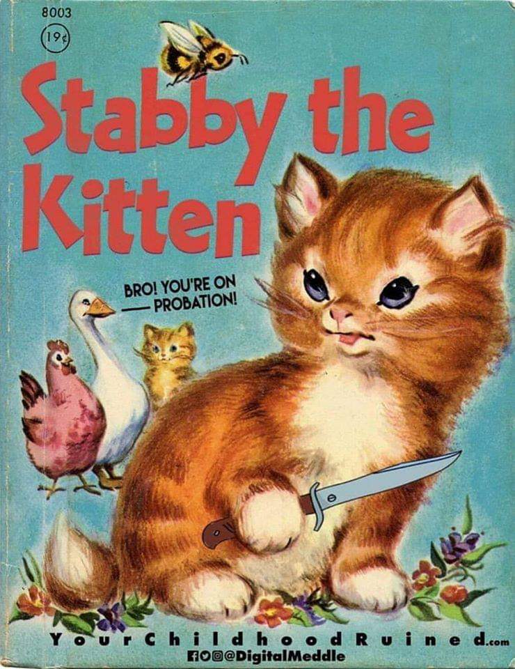 alexander kitten book - 8003 Stabby the Kitten Bro! You'Re On Probation! ur childhood Ruined.com Foo