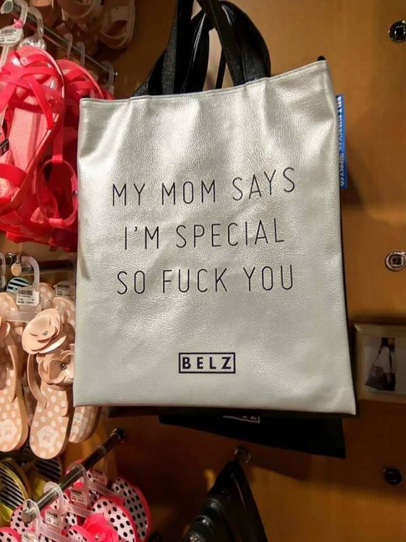 handbag - Lyco My Mom Says I'M Special So Fuck You Belz