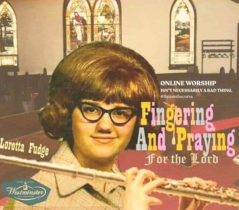 funny album covers - Online Worship Isn'T Necessarily A Bad Thing. L o o Fingering And Praying Loretta Fudge For the Lord Warminster