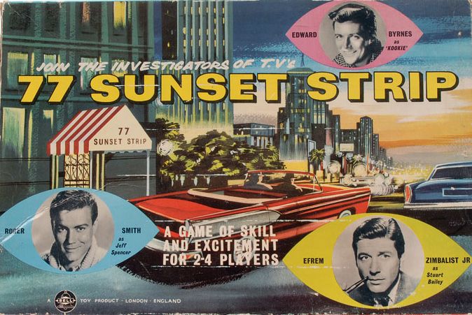 Seventy Seven Sunset Strip. The street that wears a fancy label That's glorified in song and fable. The most exciting people pass you by Including a private eye. You'll meet the high brow and the hipster The starlet and the phony tripster You'll see most every kind of gal