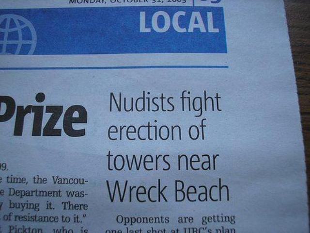 news headlines fail - Munda Uliodli> 2003 A Local Prize Nudists fight Lc erection of towers near Wreck Beach 9. e time, the Vancou e Department was buying it. There of resistance to it." Pickton who is Opponents are getting one last shot at Ibc's nlan