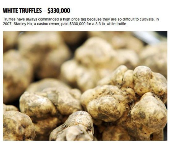 7 of The Most Expensive Foods