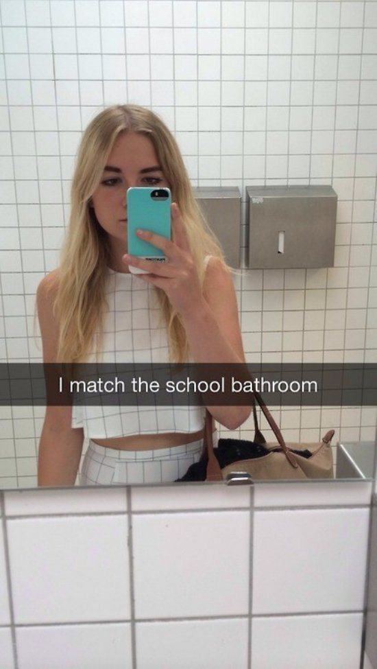snapchat match the school bathroom - I match the school bathroom