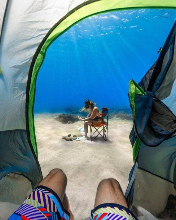 funny cool and random pics -camping in hawaii